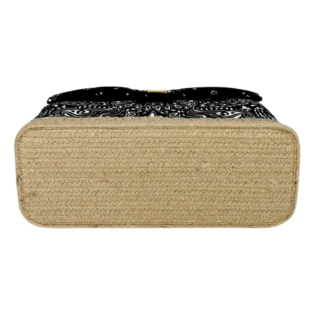 Saint Laurent Loulou Black Paisley Quilted Cross Body Bag Black Cotton Never worn - Box View