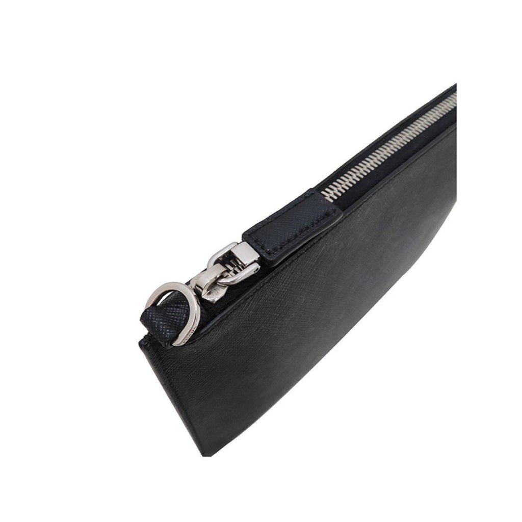 Prada Prada Black Saffiano Voyage Leather Clutch Document Holder - Detail 2