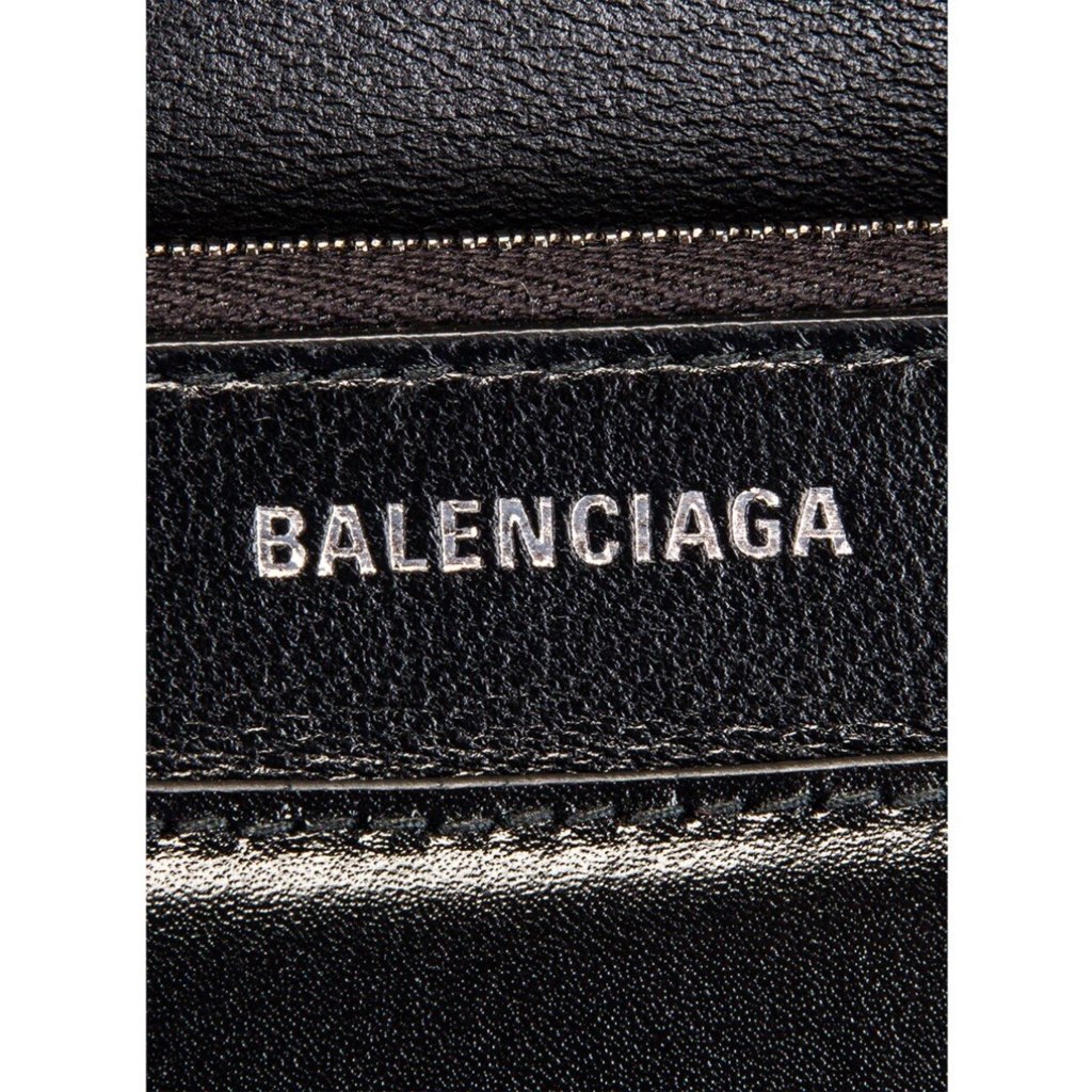 Balenciaga Balenciaga Black Shiny Calfskin Leather Chain Wallet Shoulder Bag - Detail 1