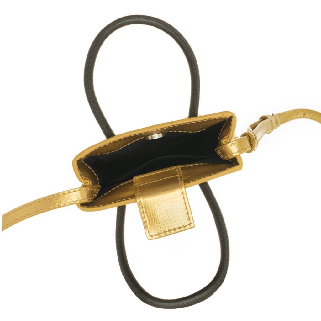 Balenciaga Balenciaga Gold Calfskin Leather Shopper Cross Body Bag - Detail 2