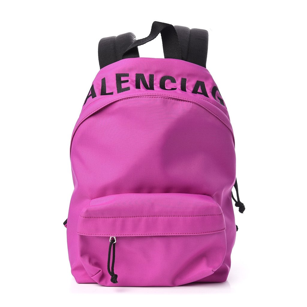 Balenciaga Balenciaga Logo Wheel Sport Nylon Pink Backpack
