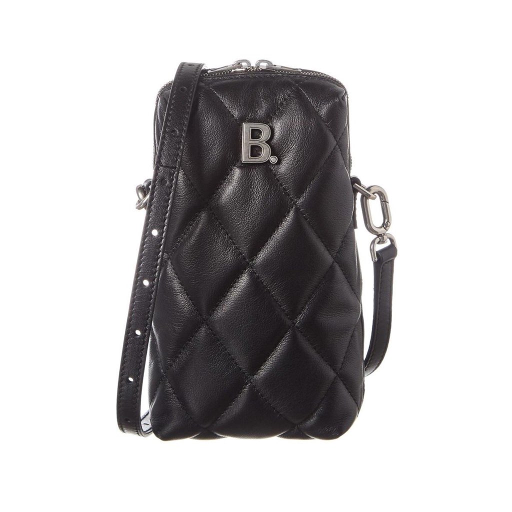 Balenciaga Balenciaga Touch Black Nappa Leather Quilted Puffy Bag