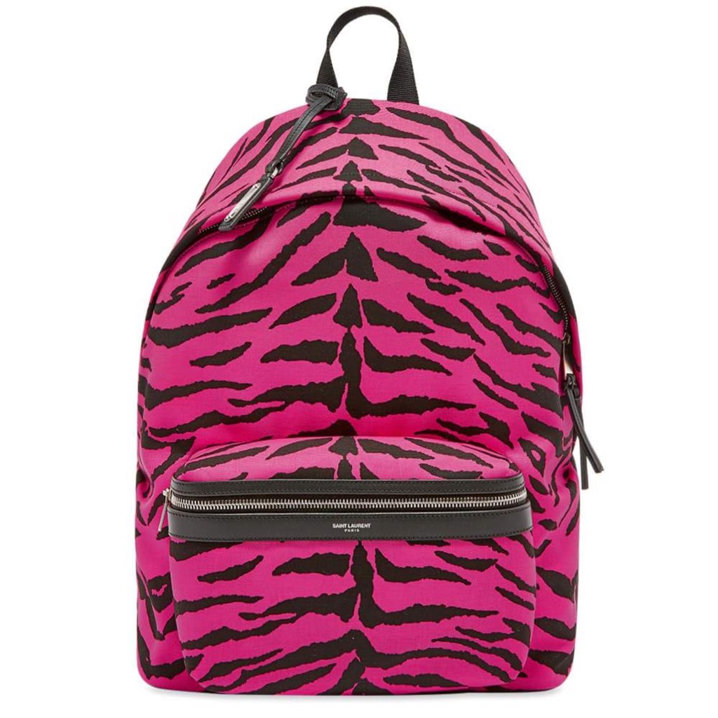 Saint Laurent Saint Laurent Unisex Pink Zebra City Backpack