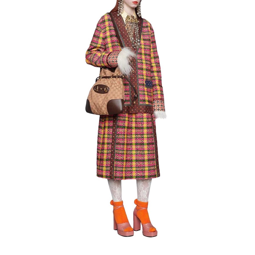 Gucci Gucci 1955 Horsebit Beige Canvas Drawstring Cross Body Bag - Image 10