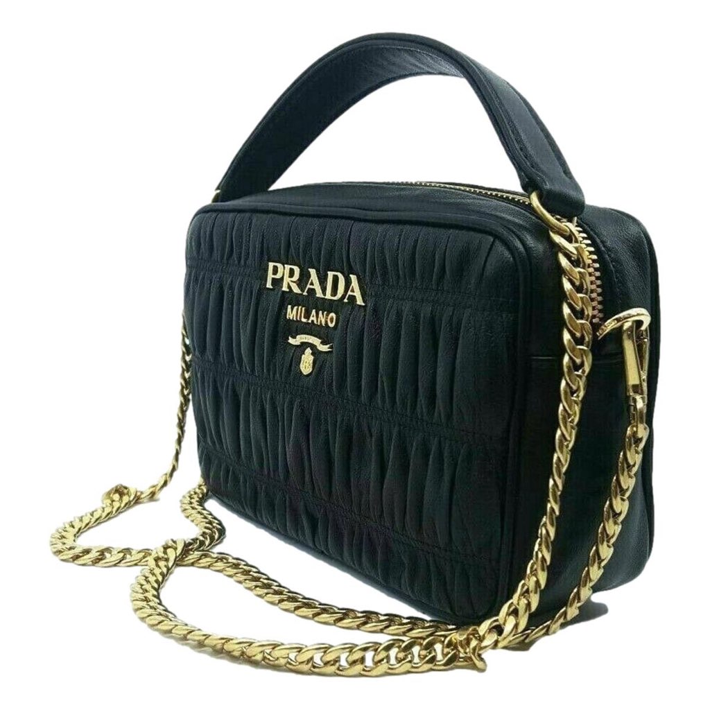 Prada Prada Black Gaufre Leather Small Crossbody Bag - Image 6