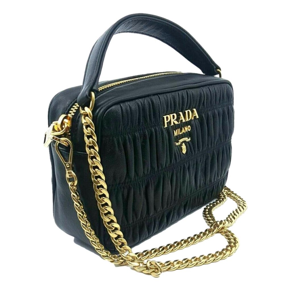 Prada Prada Black Gaufre Leather Small Crossbody Bag - 4