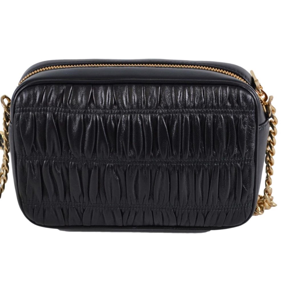 Prada Prada Black Gaufre Leather Small Crossbody Bag - Detail 1