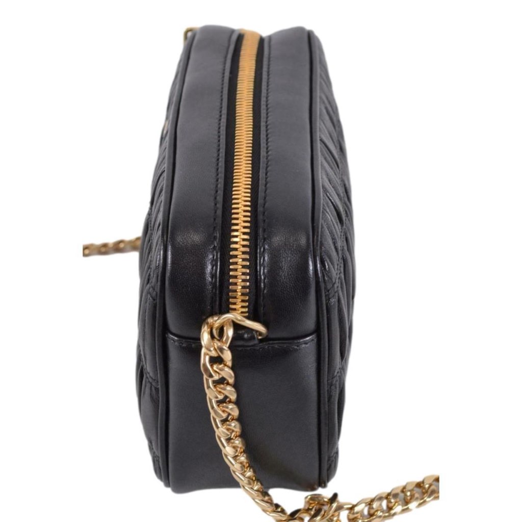 Prada Prada Black Gaufre Leather Small Crossbody Bag - Image 10