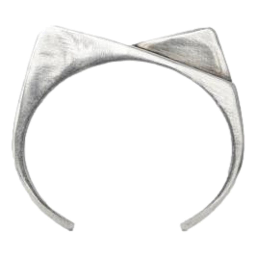 Saint Laurent Saint Laurent 2 Pentes Two-Slope Oxidized Silver Bracelet