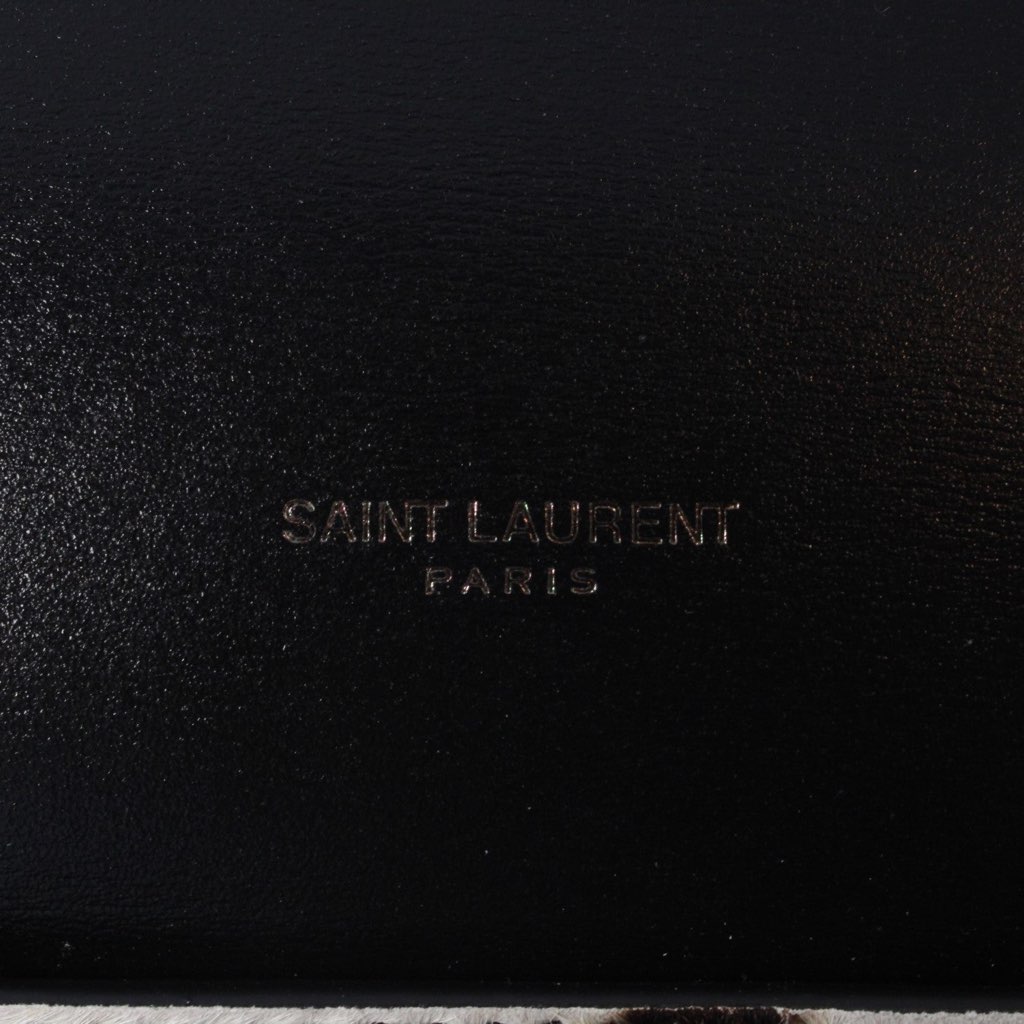 Saint Laurent Saint Laurent 12 Hour Calfskin Leather Pony Hair Duffle Bag - Image 14
