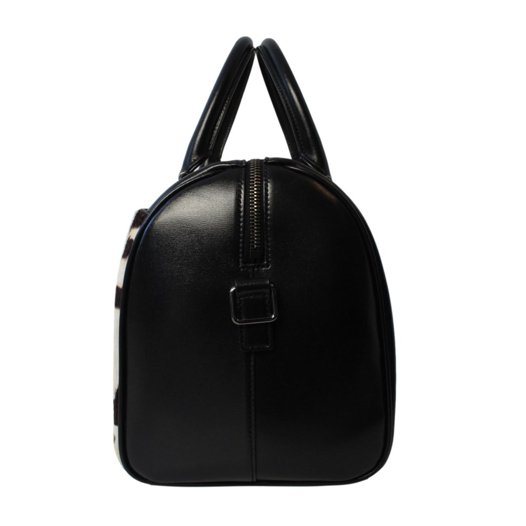 Saint Laurent Saint Laurent 12 Hour Calfskin Leather Pony Hair Duffle Bag - Detail 1