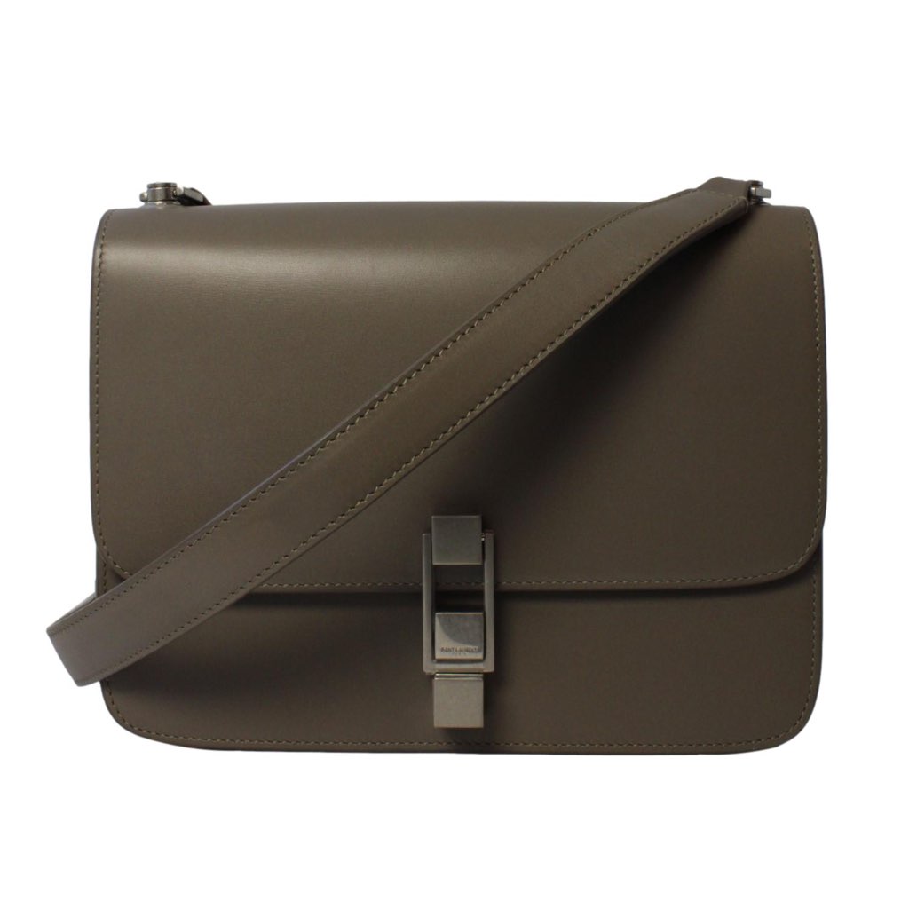 Saint Laurent Saint Laurent Carre Taupe Ultra Soft Calf Leather Shoulder Bag - Detail 1