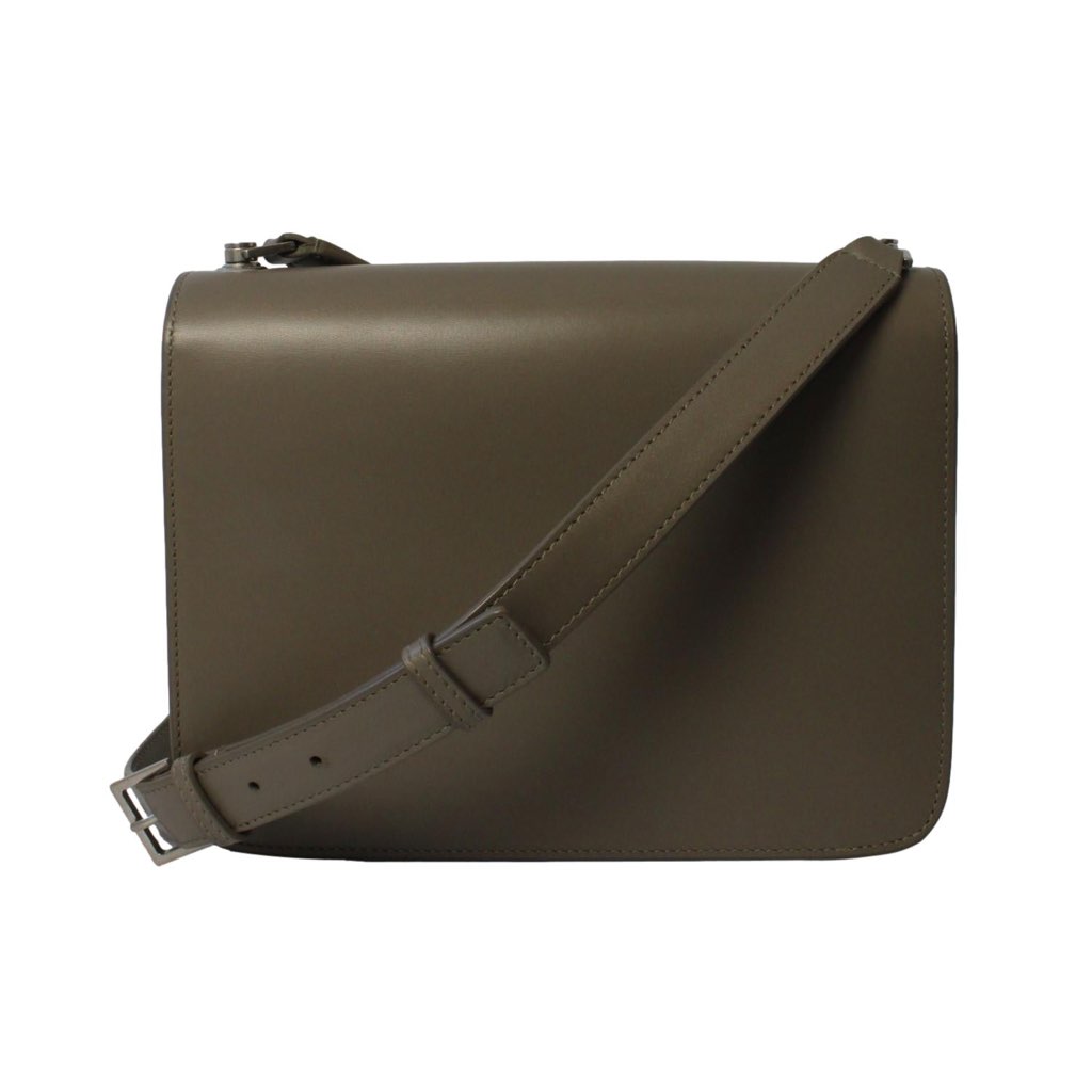 Saint Laurent Saint Laurent Carre Taupe Ultra Soft Calf Leather Shoulder Bag - Image 11