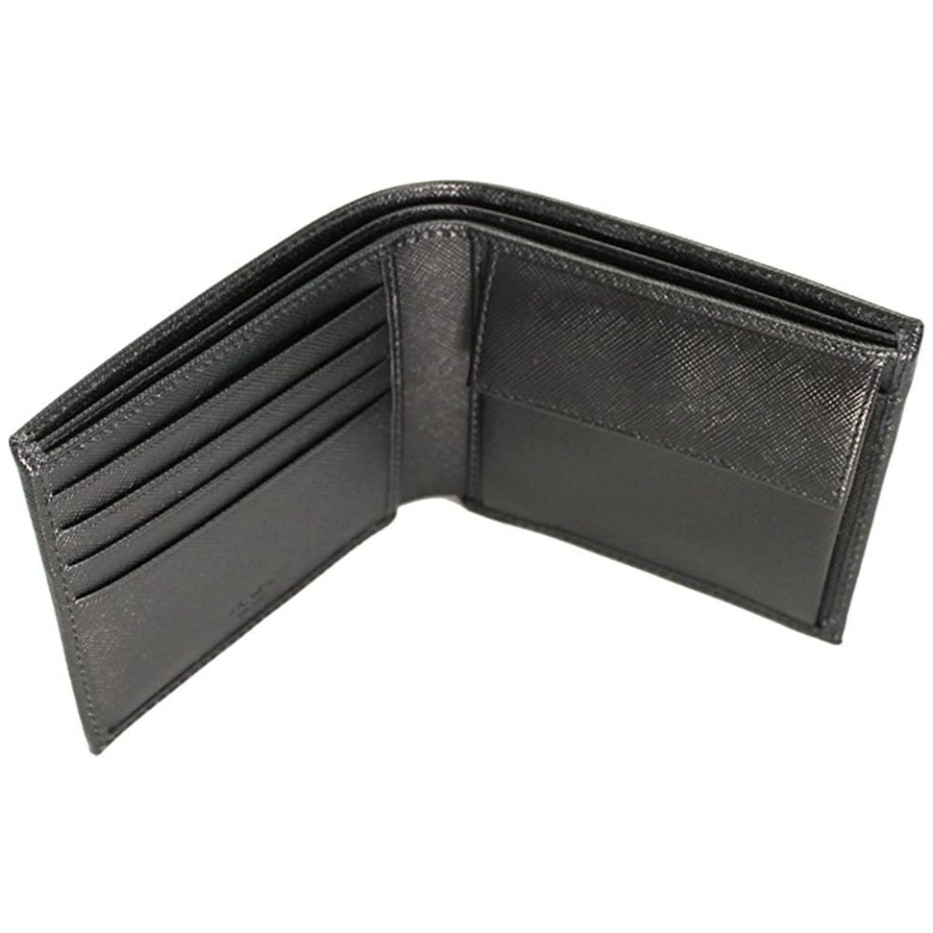 Prada Prada Men's Black Saffiano Leather Logo Billfold Bifold Wallet - Image 6