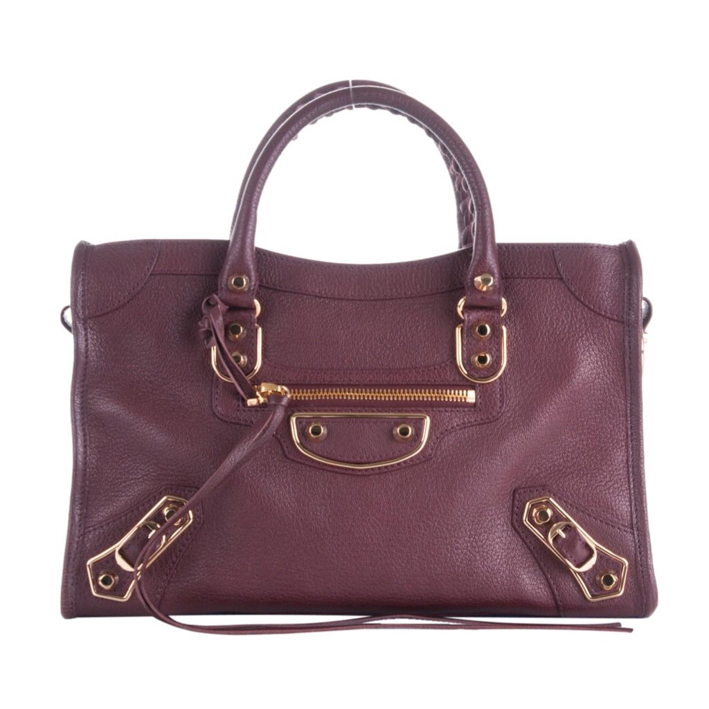 Balenciaga Balenciaga City Prune Purple Goat Leather Small Shoulder Bag