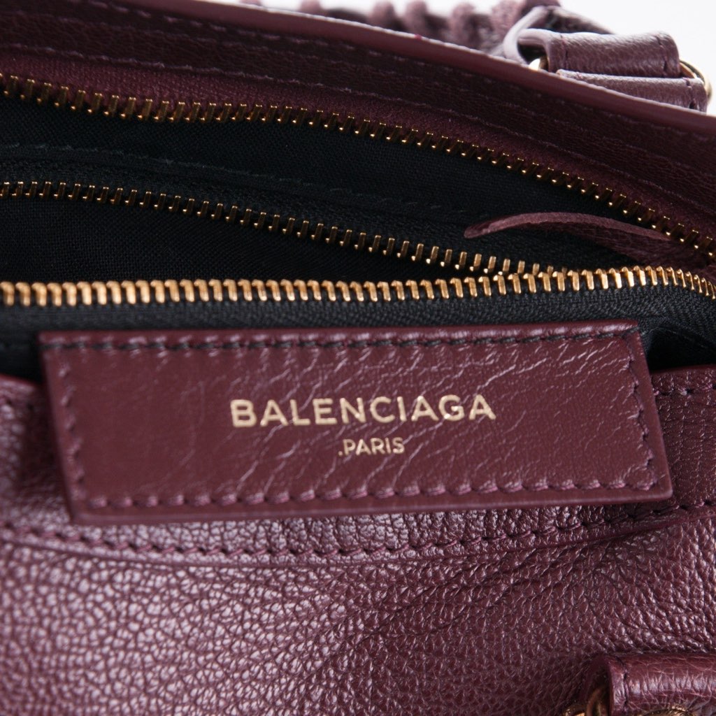 Balenciaga Balenciaga City Prune Purple Goat Leather Small Shoulder Bag - Detail 1
