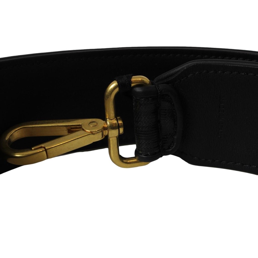 Fendi Fendi Strap You Black Glazed Fabric FF Zucca Shoulder Strap - Detail 1