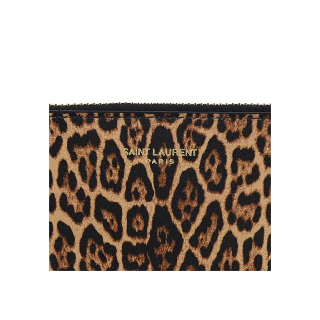 Saint Laurent Saint Laurent Leopard Printed Calfskin Leather Small Pouch - Side view