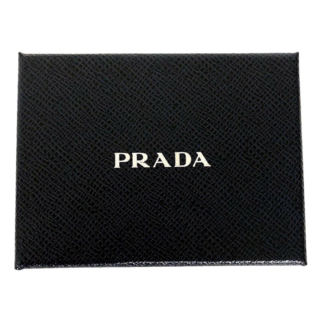 Prada Prada Blue Vitello Move Leather Triangle Logo Card Case Wallet - Image 10