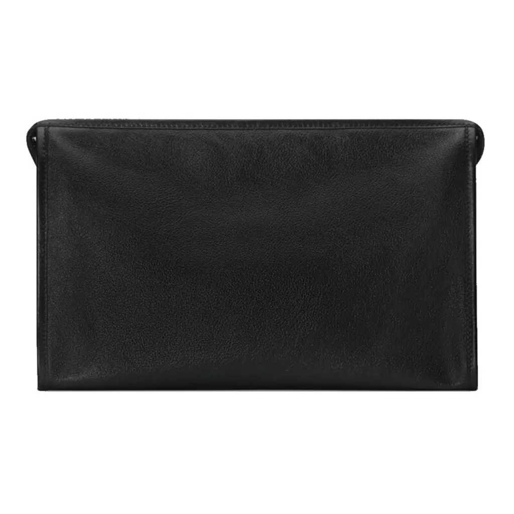 Gucci Morpheus Black Fluffy Calf Leather Cosmetic Pouch Bag Black Leather Never worn, with tag - Model View