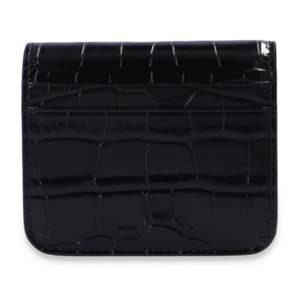Balenciaga Balenciaga Black Calf Leather Crocodile Embossed Wallet - 4