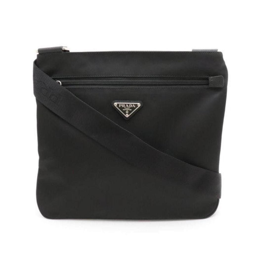 Prada Prada Tessuto Saffiano Black Messenger Bag Cross Body