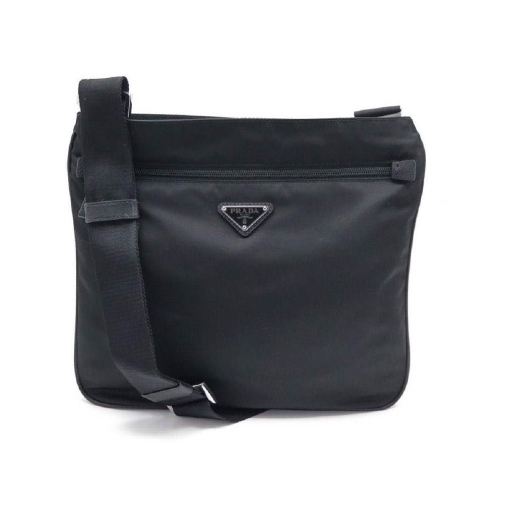 Prada Prada Tessuto Saffiano Black Messenger Bag Cross Body - Image 6