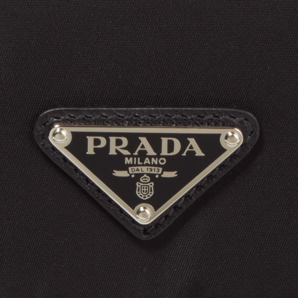 Prada Prada Black Nylon Triangle Logo Messenger Bag - Detail 2