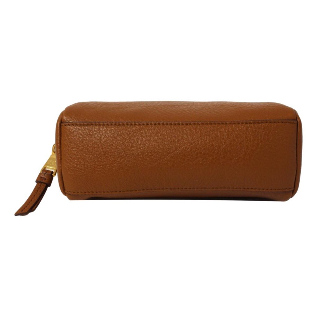 Prada Prada Vitello Daino Cannella Brown Leather Cosmetic Pouch Clutch Bag - Detail 2