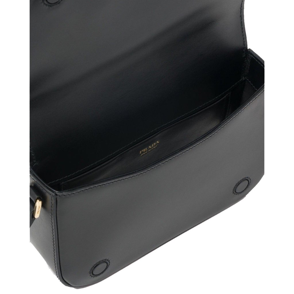 Prada Prada City Calf Leather Black Crossbody Flap Bag - Detail 2