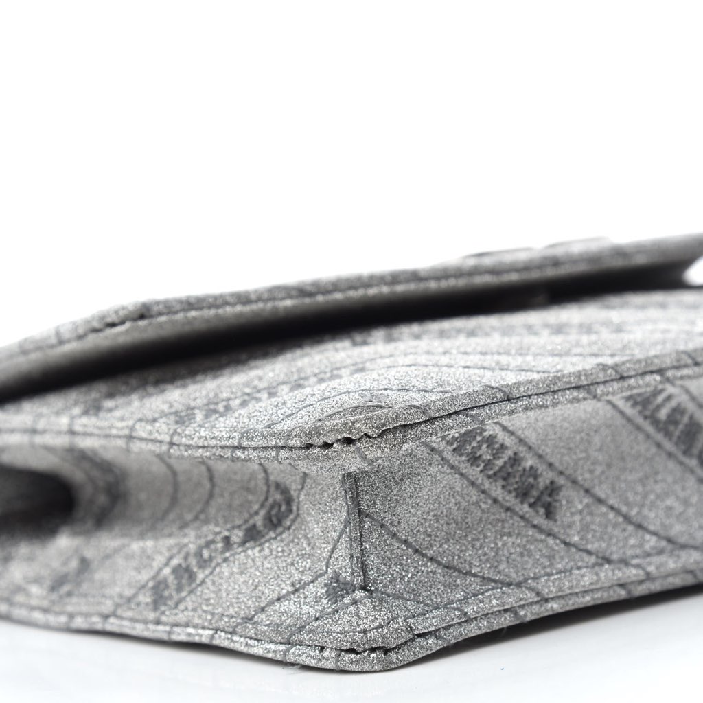 Balenciaga Balenciaga BB Silver Glittered Leather Wallet on Chain Bag - Image 12