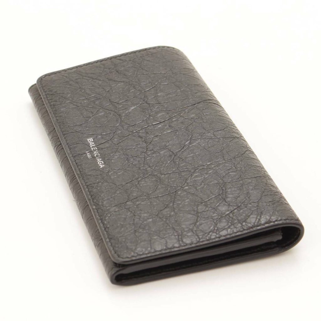 Balenciaga Balenciaga Antracite Grey Arena Leather Long Wallet - Image 6