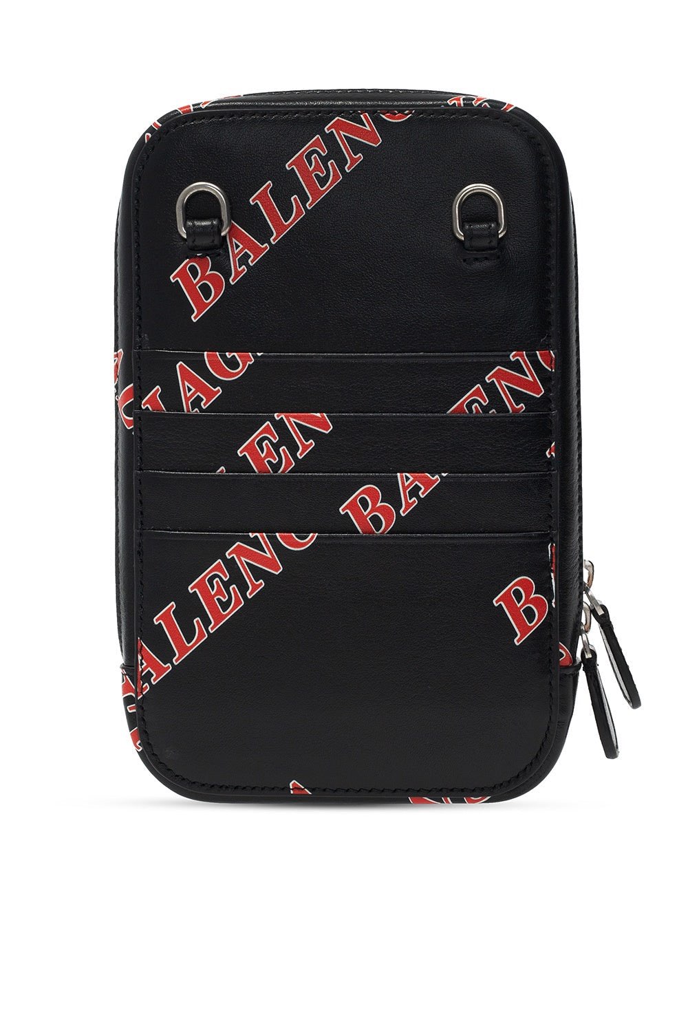 Balenciaga Balenciaga Black Calfskin Leather Sport Print Phone Holder Bag - Image 6