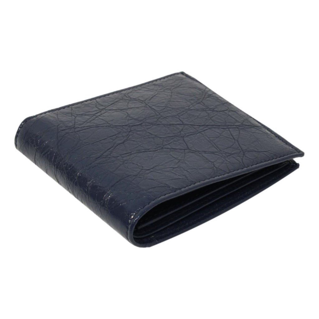 Balenciaga Balenciaga Cash Square Blue Arena Leather Bifold Wallet - Side view