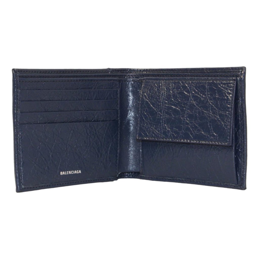 Balenciaga Balenciaga Cash Square Blue Arena Leather Bifold Wallet - Detail 2
