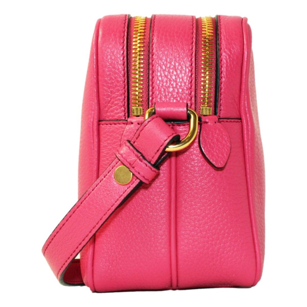 Prada Prada Peonia Pink Vitello Phenix Leather Double Zip Crossbody - Image 6