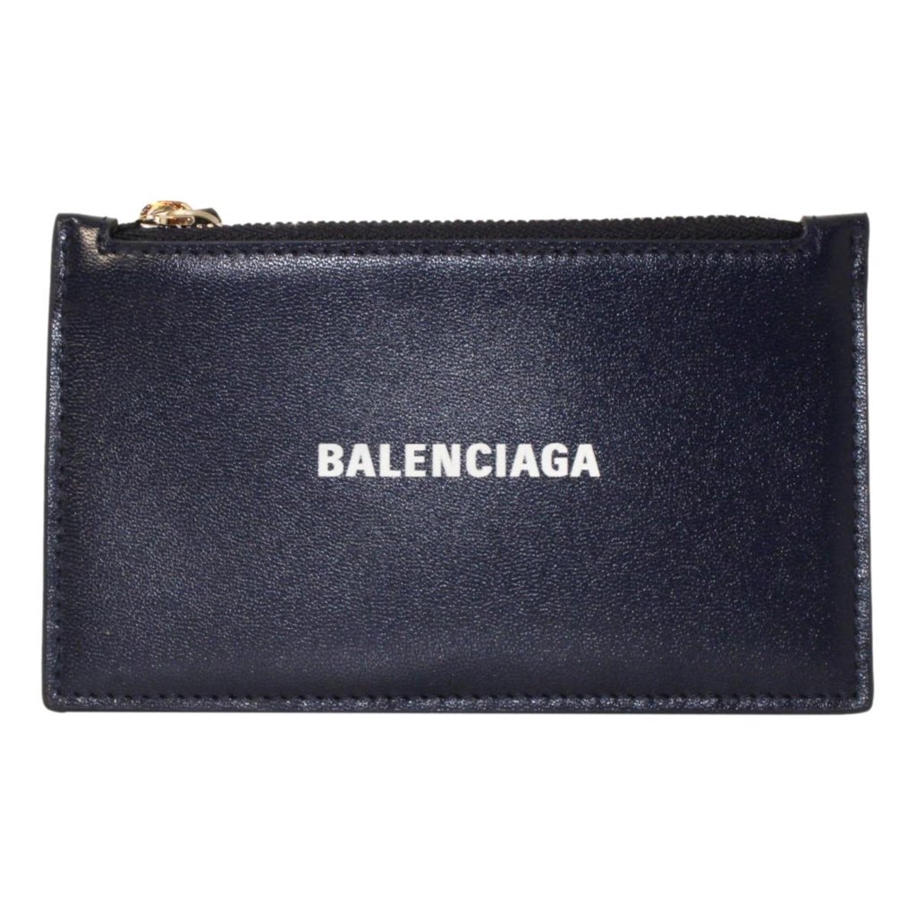 Balenciaga Balenciaga Cash Navy Leather Large Coin Card Holder Wallet