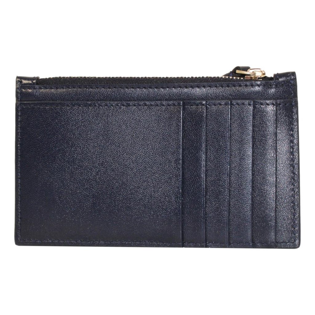 Balenciaga Balenciaga Cash Navy Leather Large Coin Card Holder Wallet - Back view