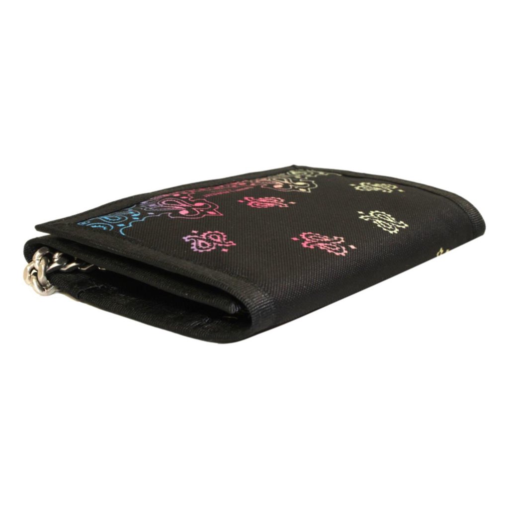 Saint Laurent Saint Laurent Black Nylon Chain Trifold Wallet - Side view