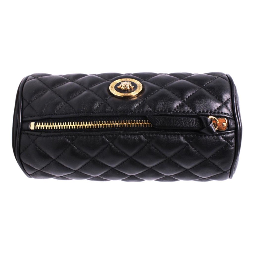 Versace Versace Black Leather Medusa Quilted Cosmetic Bag - Detail 2