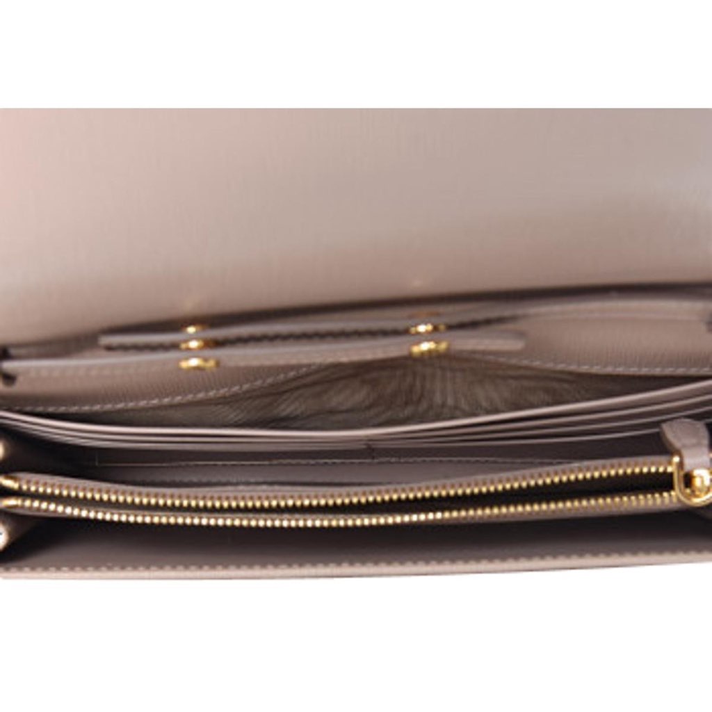 Prada Prada Cipria Beige Vitello Move Leather Chain Wallet Crossbody - Side view