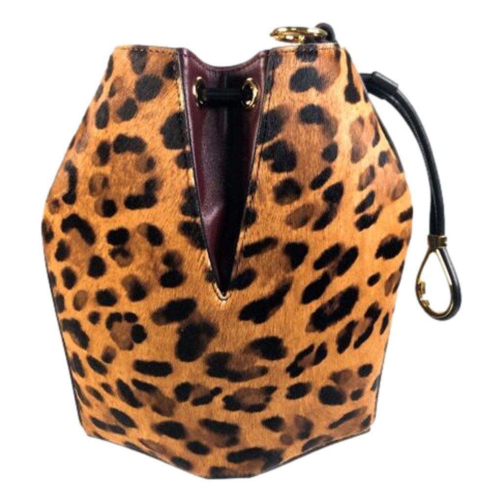 Alexander Mcqueen Alexander McQueen The Bucket Bag Leopard Print Pony Hair - Detail 1