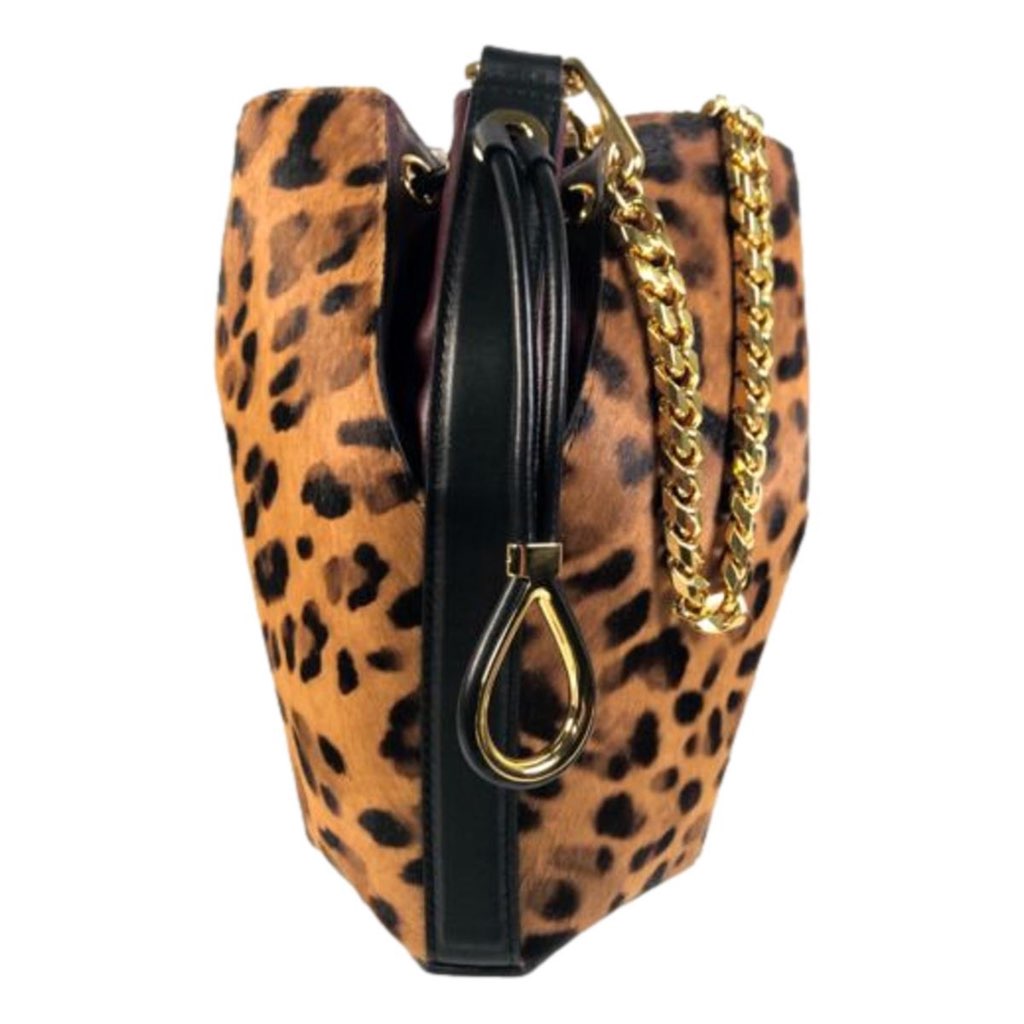 Alexander Mcqueen Alexander McQueen The Bucket Bag Leopard Print Pony Hair - Detail 2