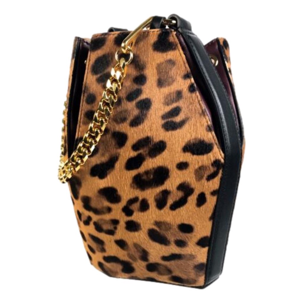 Alexander Mcqueen Alexander McQueen The Bucket Bag Leopard Print Pony Hair - Image 10