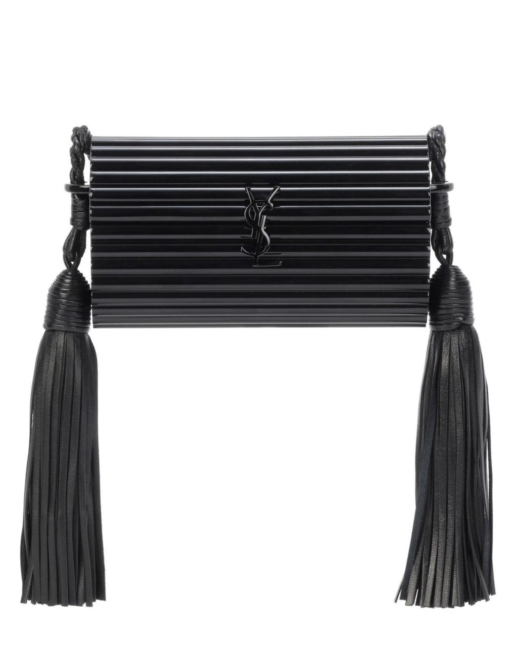 Saint Laurent Saint Laurent Black Plexiglass Minaudiere Opium Box Bag