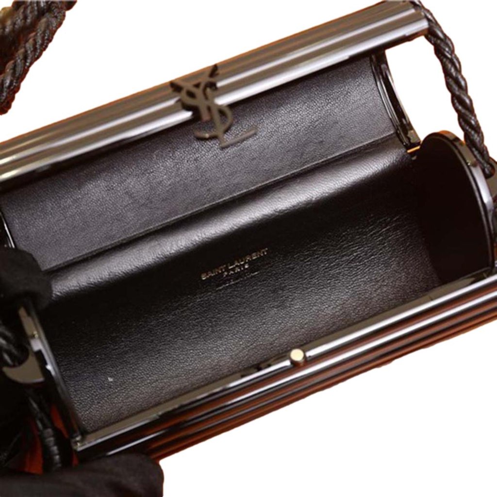 Saint Laurent Saint Laurent Black Plexiglass Minaudiere Opium Box Bag - Image 13
