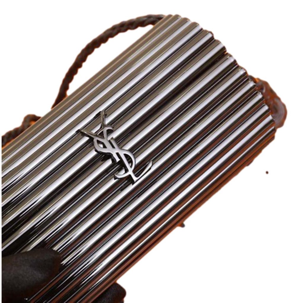 Saint Laurent Saint Laurent Black Plexiglass Minaudiere Opium Box Bag - Image 12