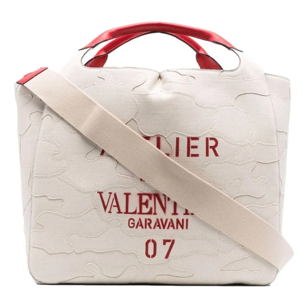 Valentino Garavani Sac Atelier 07 Edition Natural Tote Bag Beige Canvas Never worn, with tag - Front View