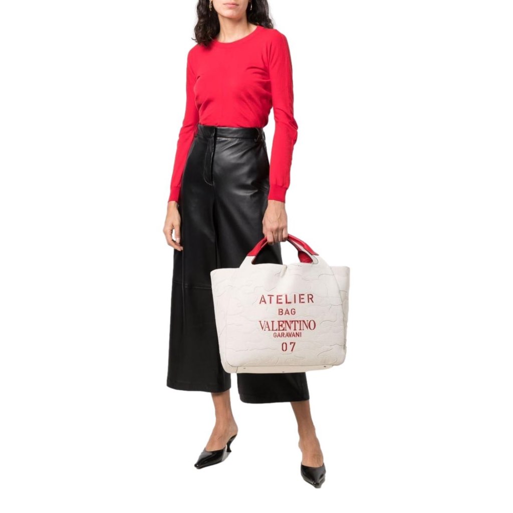 Valentino Garavani Valentino Garavani Sac Atelier 07 Edition Natural Tote Bag - Back view