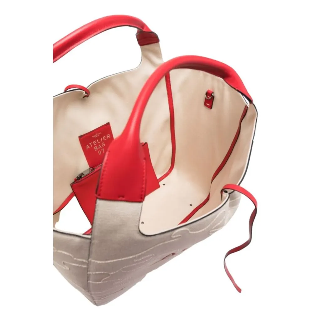 Valentino Garavani Sac Atelier 07 Edition Natural Tote Bag Beige Canvas Never worn, with tag - Box View